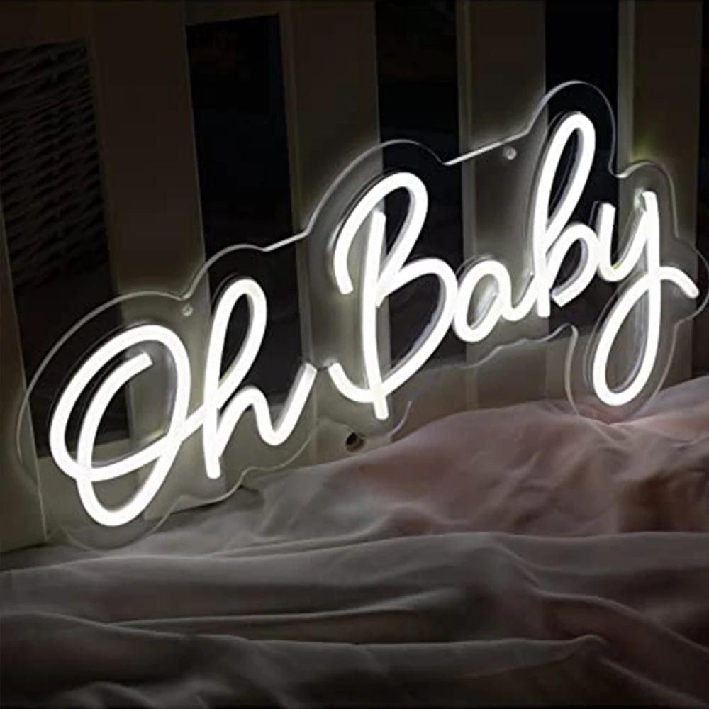 oh baby neon sign - basil boutique