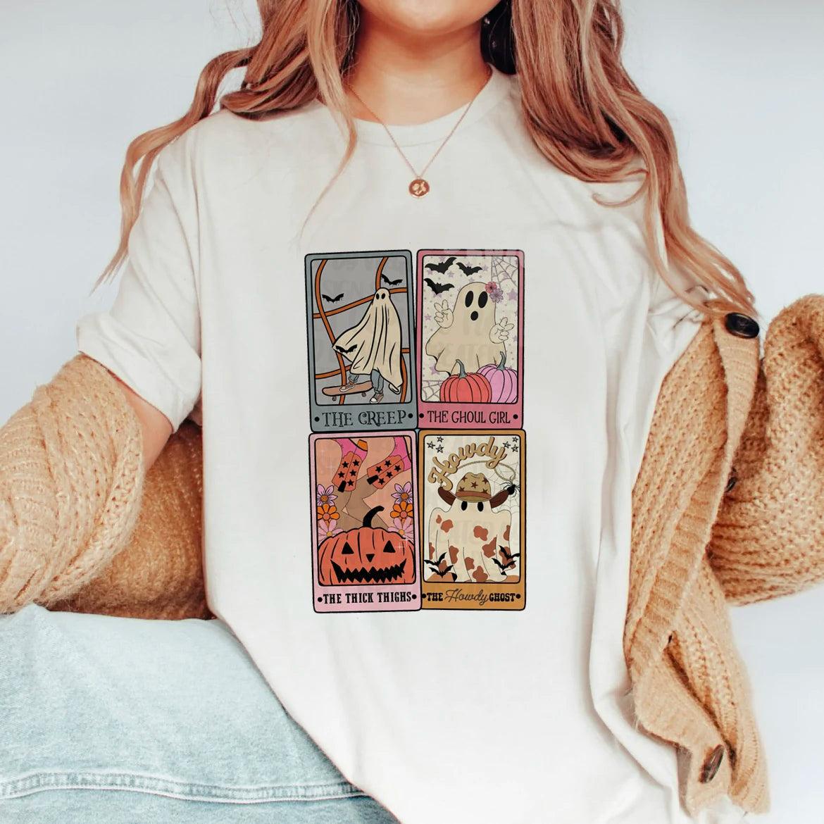 halloween retro t-shirts - basil boutique