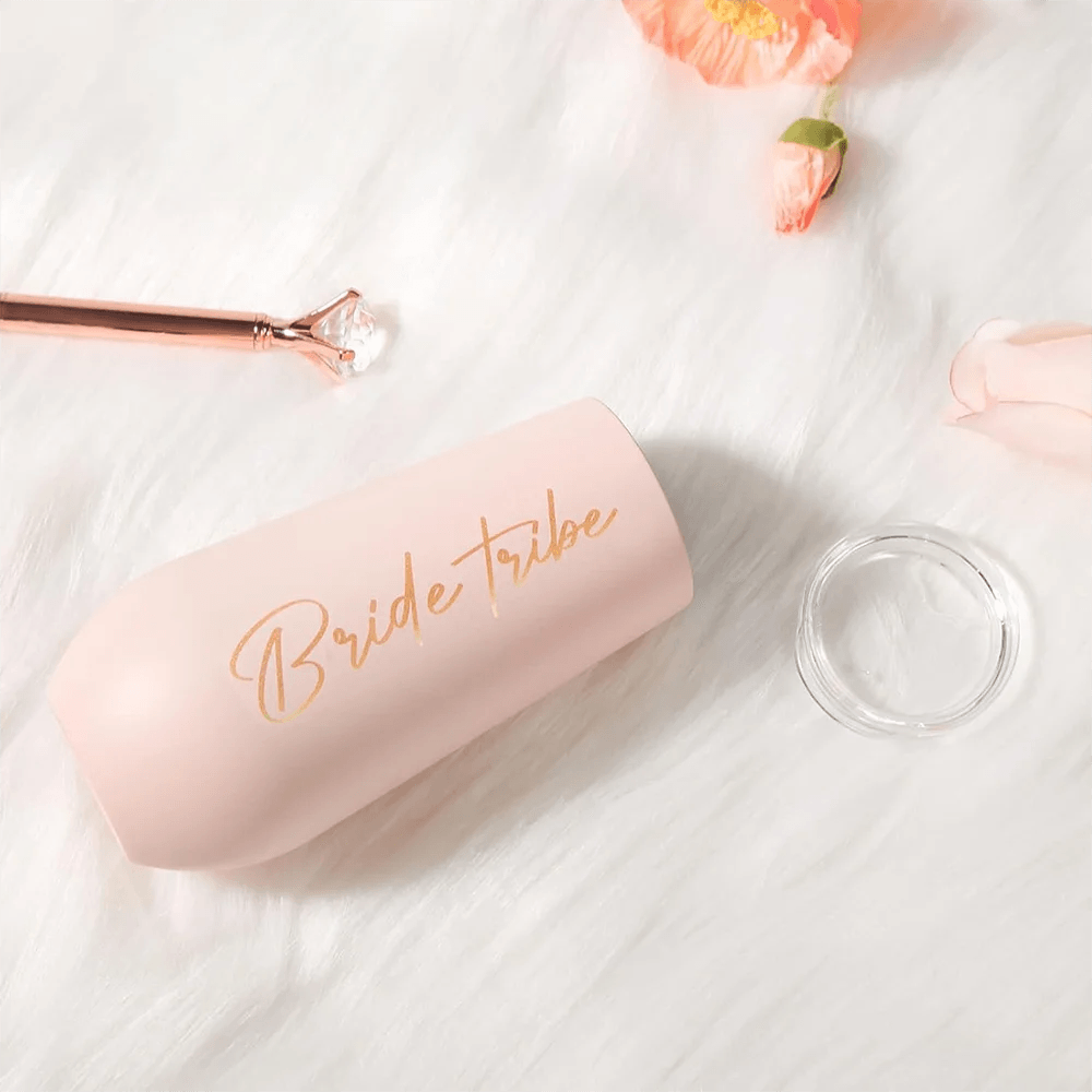 bridesmaid proposal champagne tumblers - basil boutique