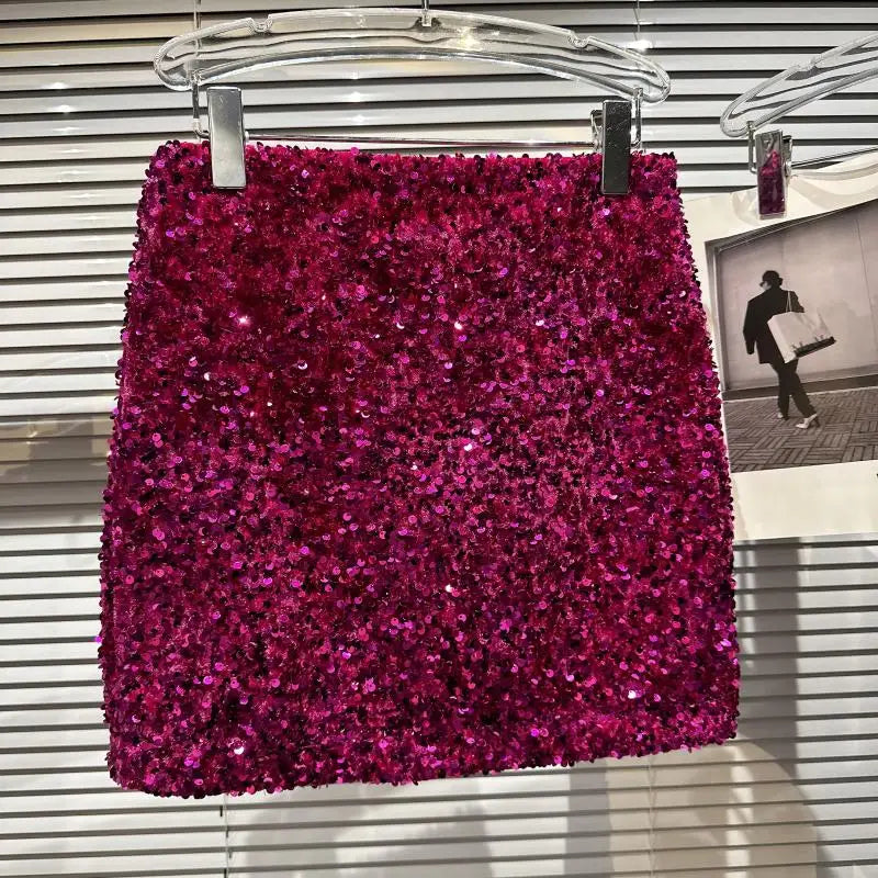 fashion sequin mini skirt - basil boutique