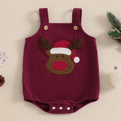 christmas corduroy overalls - basil boutique