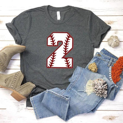 personalized baseball number t-shirt - basil boutique