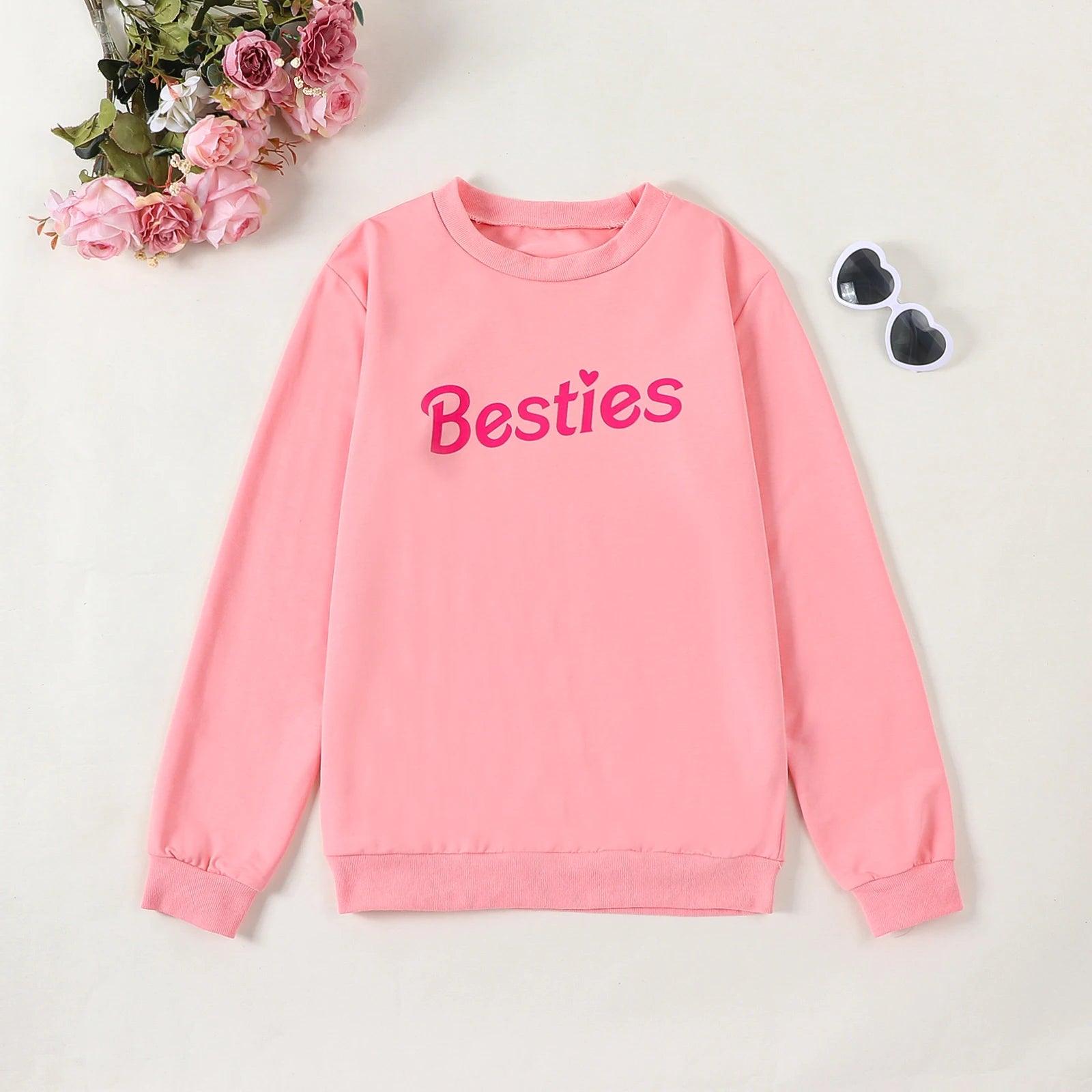 besties matching crew sweatshirts - basil boutique