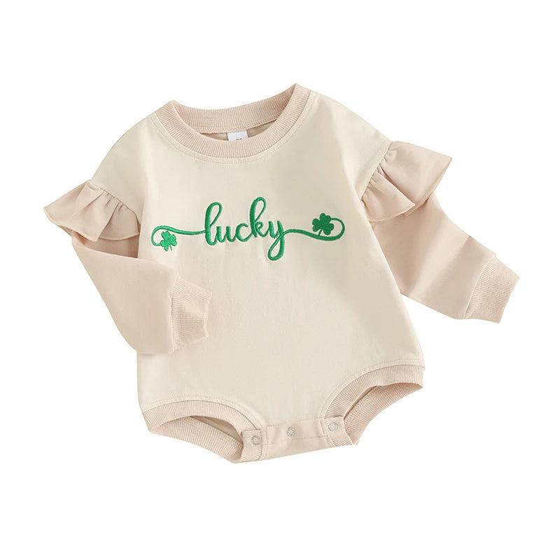 lucky shamrock onesie