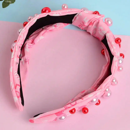 love + pearls headband