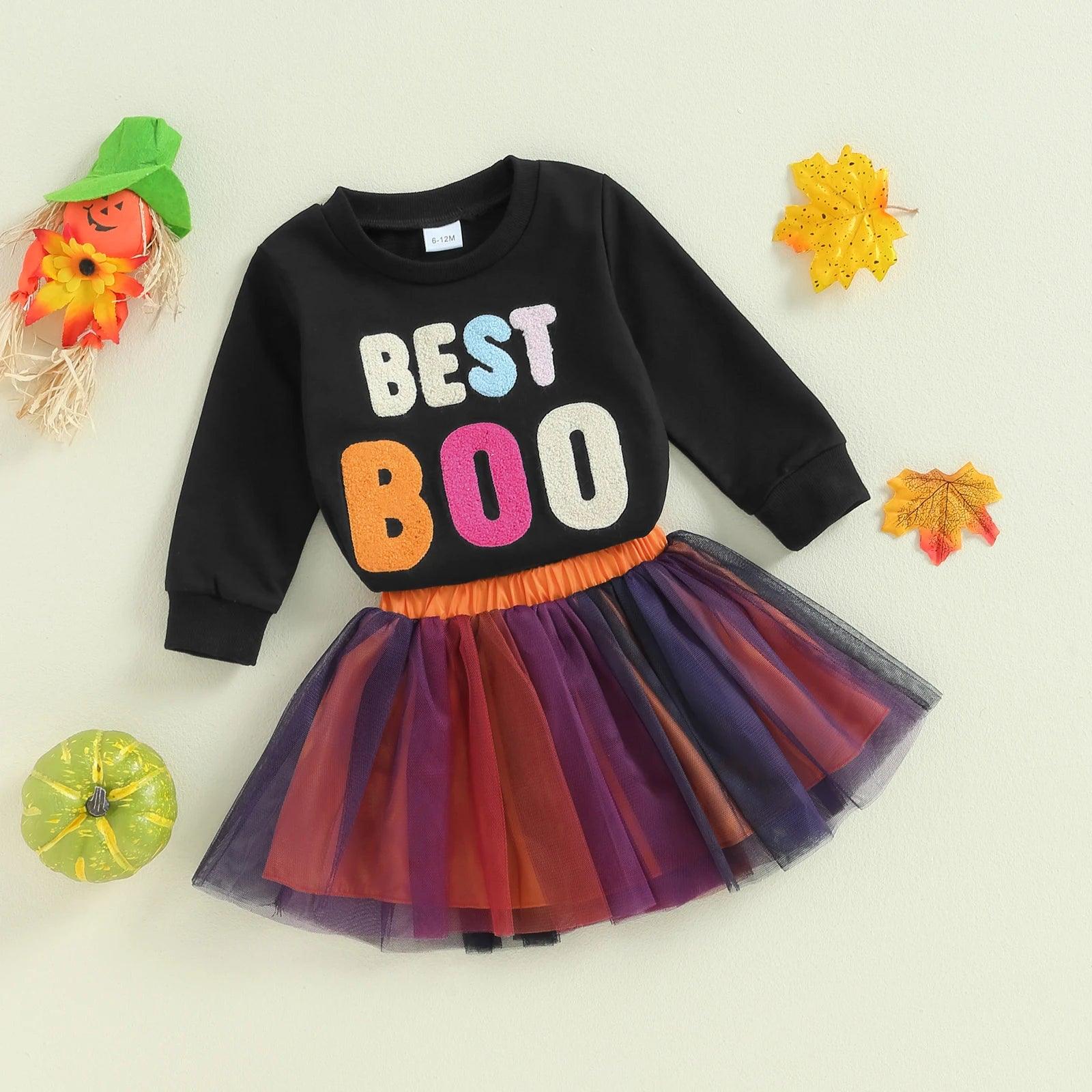 best boo tulle kids outfit - basil boutique