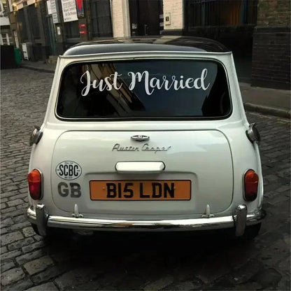 just married car sticker - basil boutique