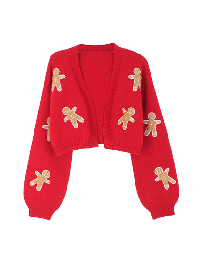 gingerbread cookie knit cardigan