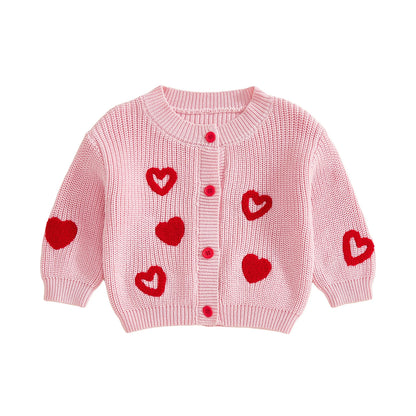 heart kids cardigan