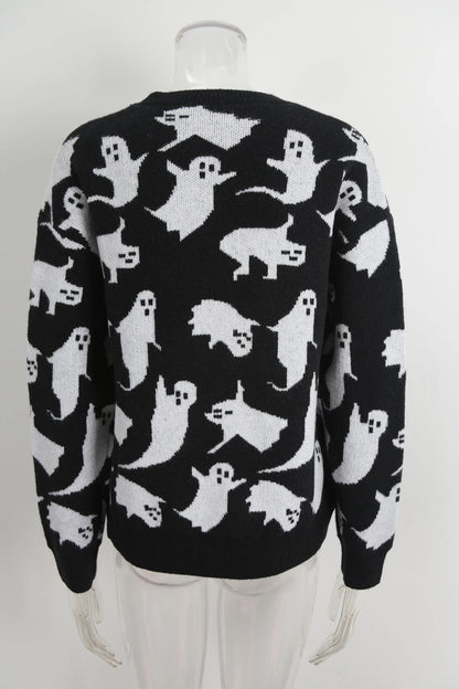 ghostly cute crew sweater