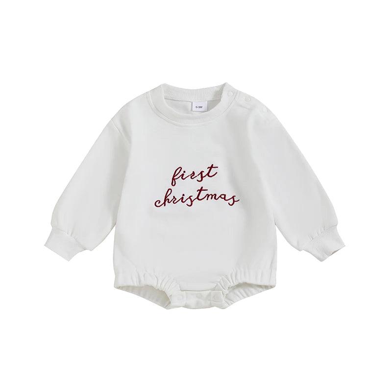 first christmas onesie - basil boutique