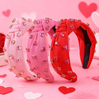 heart rhinestone headband