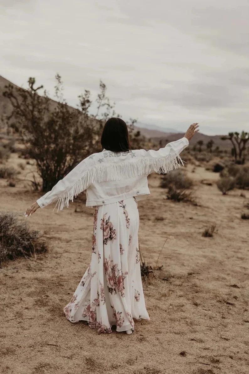 bride + wifey star denim jacket