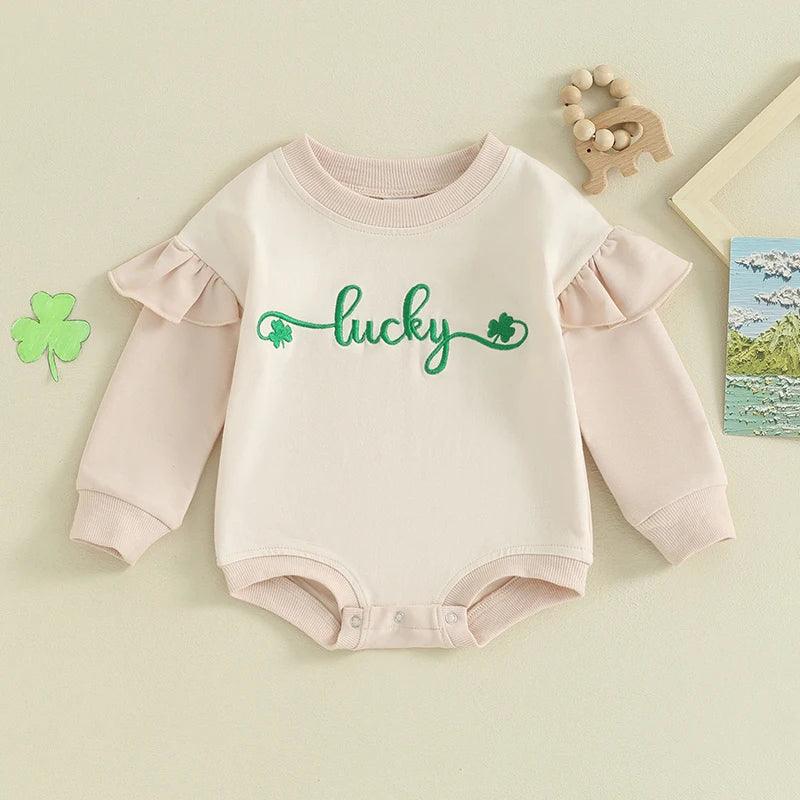 lucky shamrock onesie