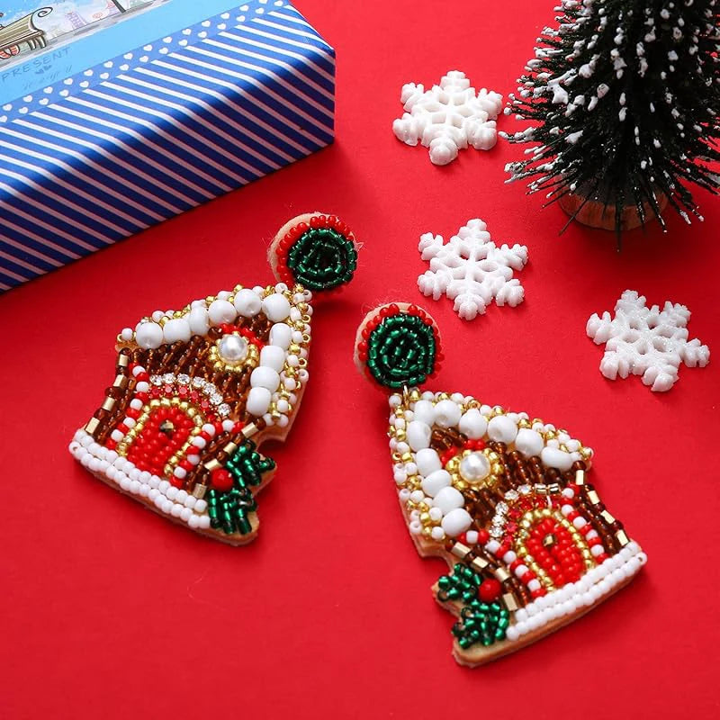 gingerbread house earrings