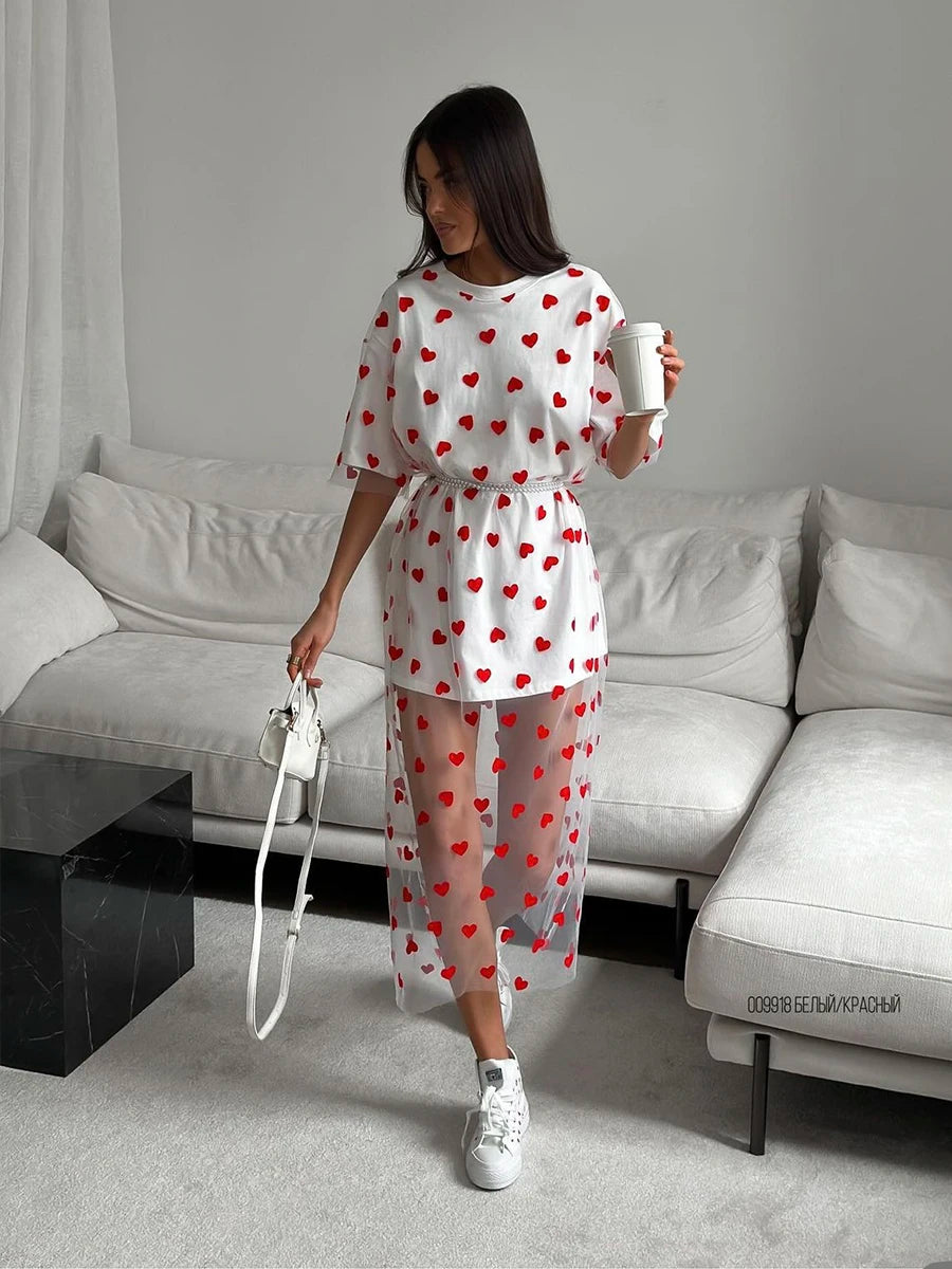 heart mesh tops + dresses