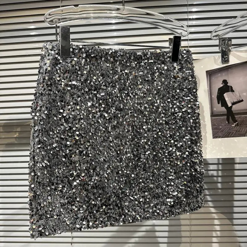 fashion sequin mini skirt - basil boutique