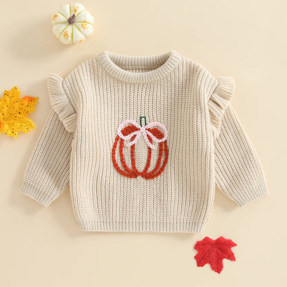 pretty pumpkin kids crew sweater
