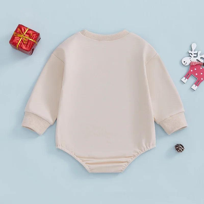 merry christmas retro onesie - basil boutique