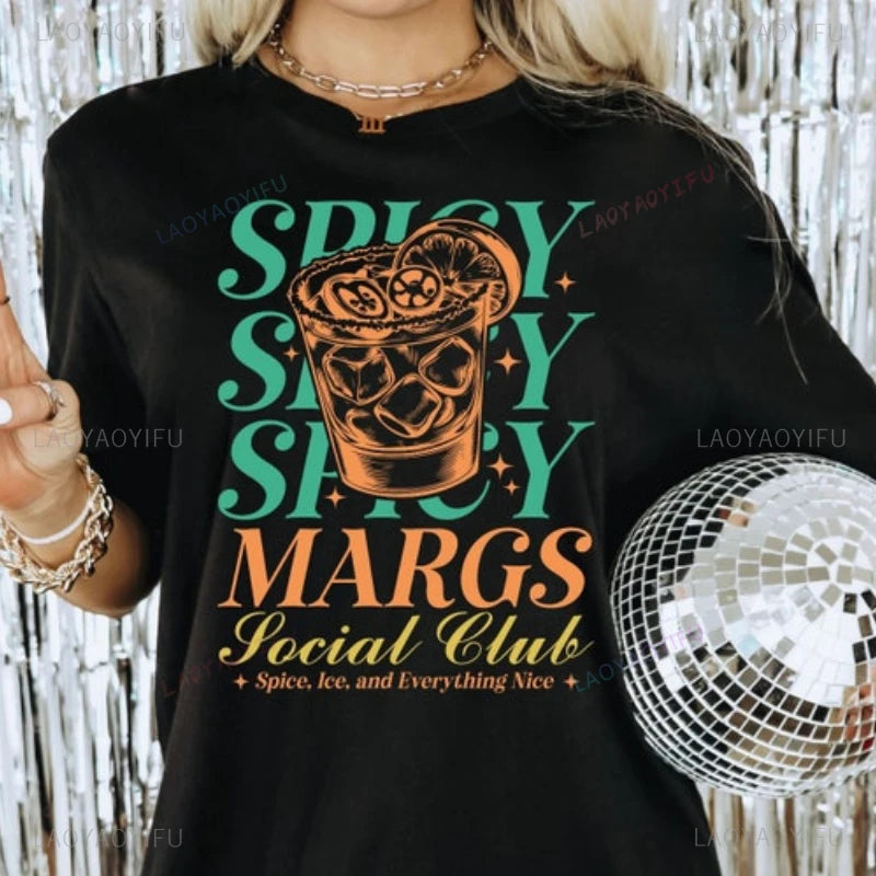 spicy margarita social club vibes t-shirt - basil boutique