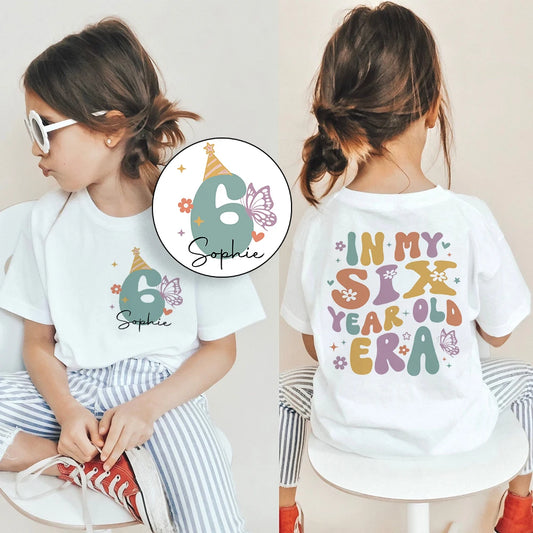 personalized kids birthday era t-shirt