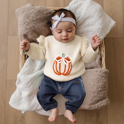 pretty pumpkin kids crew sweater