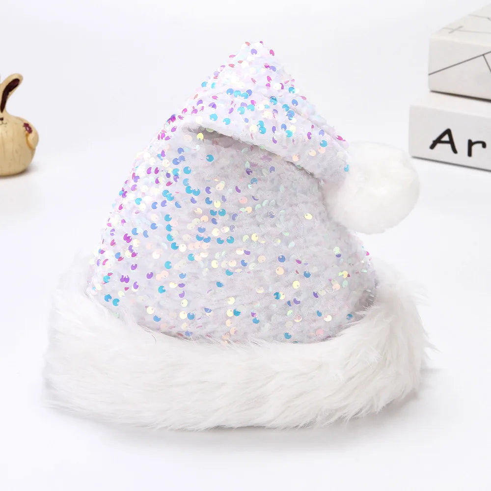 sequin santa hats - basil boutique