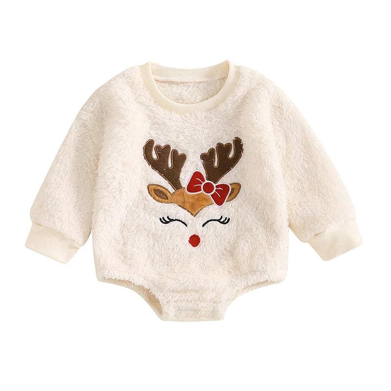 rudolf the red nose reindeer onesie - basil boutique