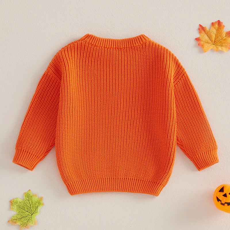 boo ghost knit kids crew sweater