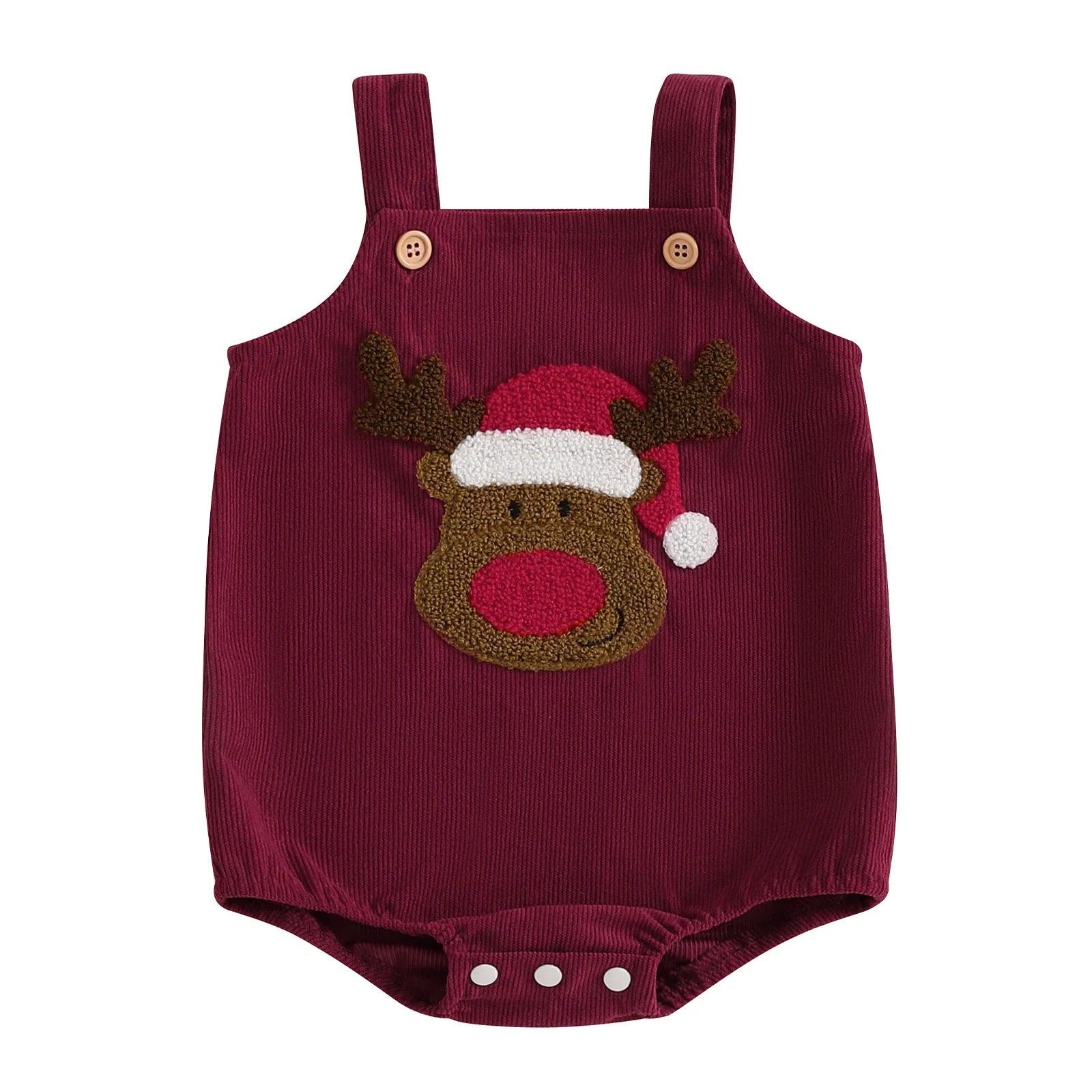 christmas corduroy overalls - basil boutique