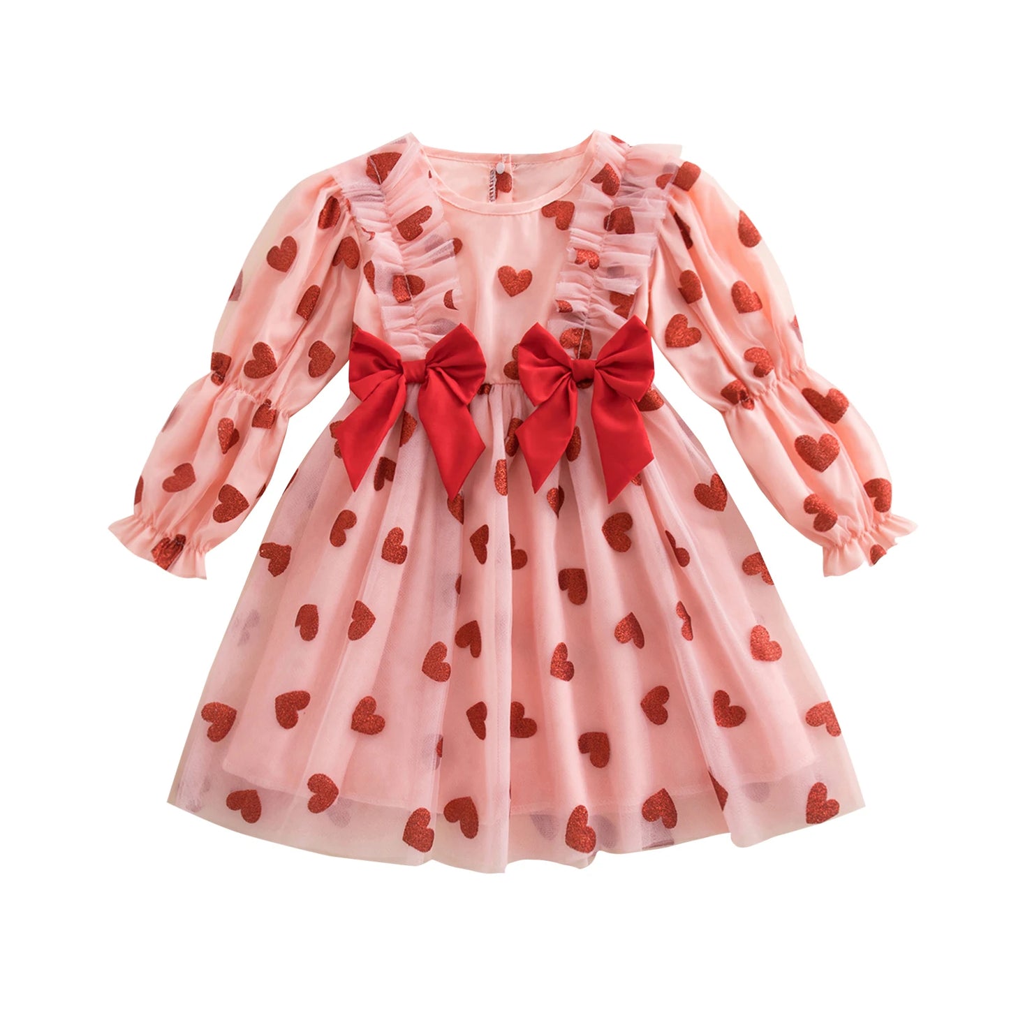 sealed with hearts + bows kids dress