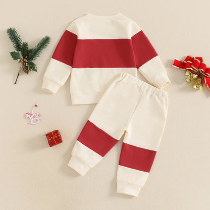 santa baby block kids outfit