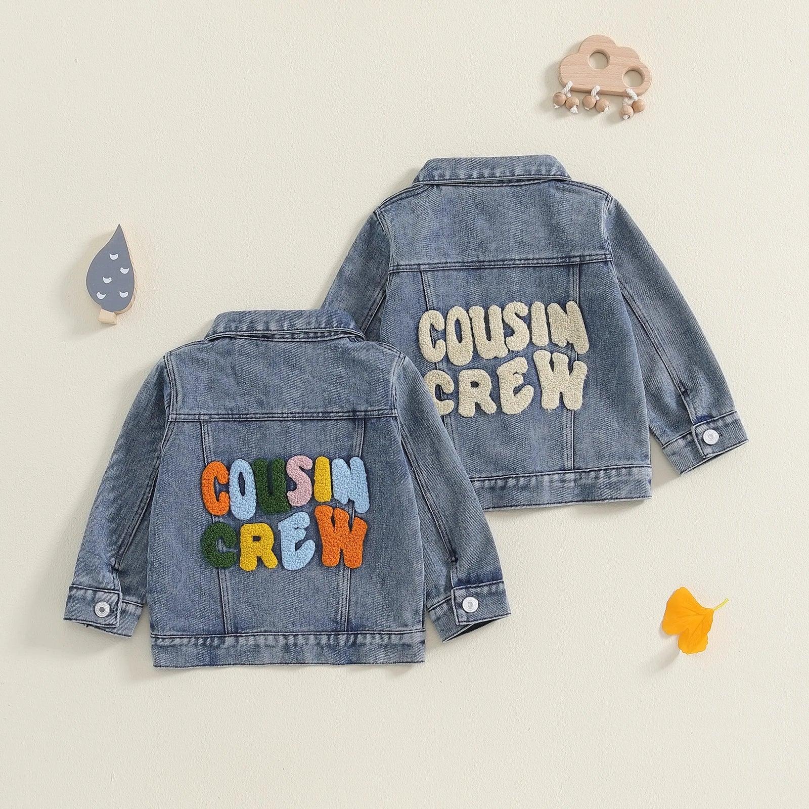 cousin crew denim kids jacket - basil boutique