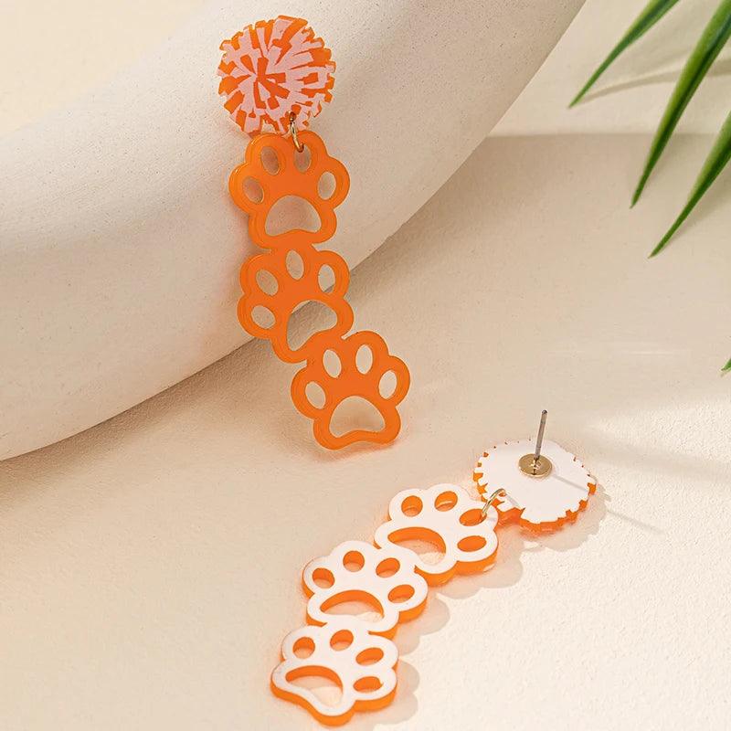 animal paw drop earrings - basil boutique