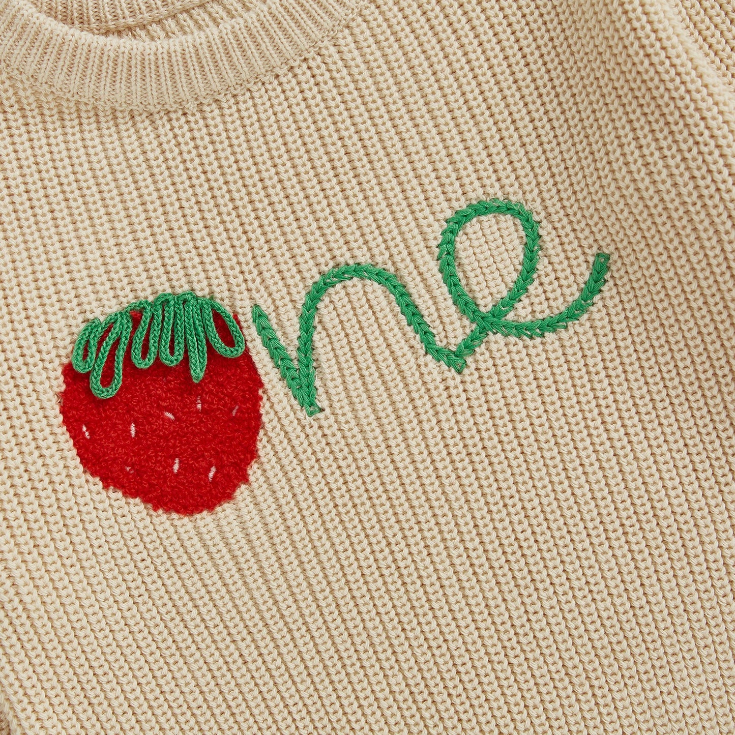 strawberry one kids knit crew sweater