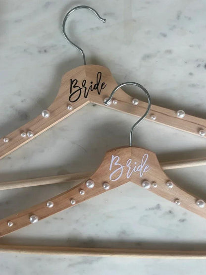 bride pearl wedding hanger