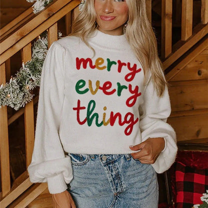 merry everything crew sweater
