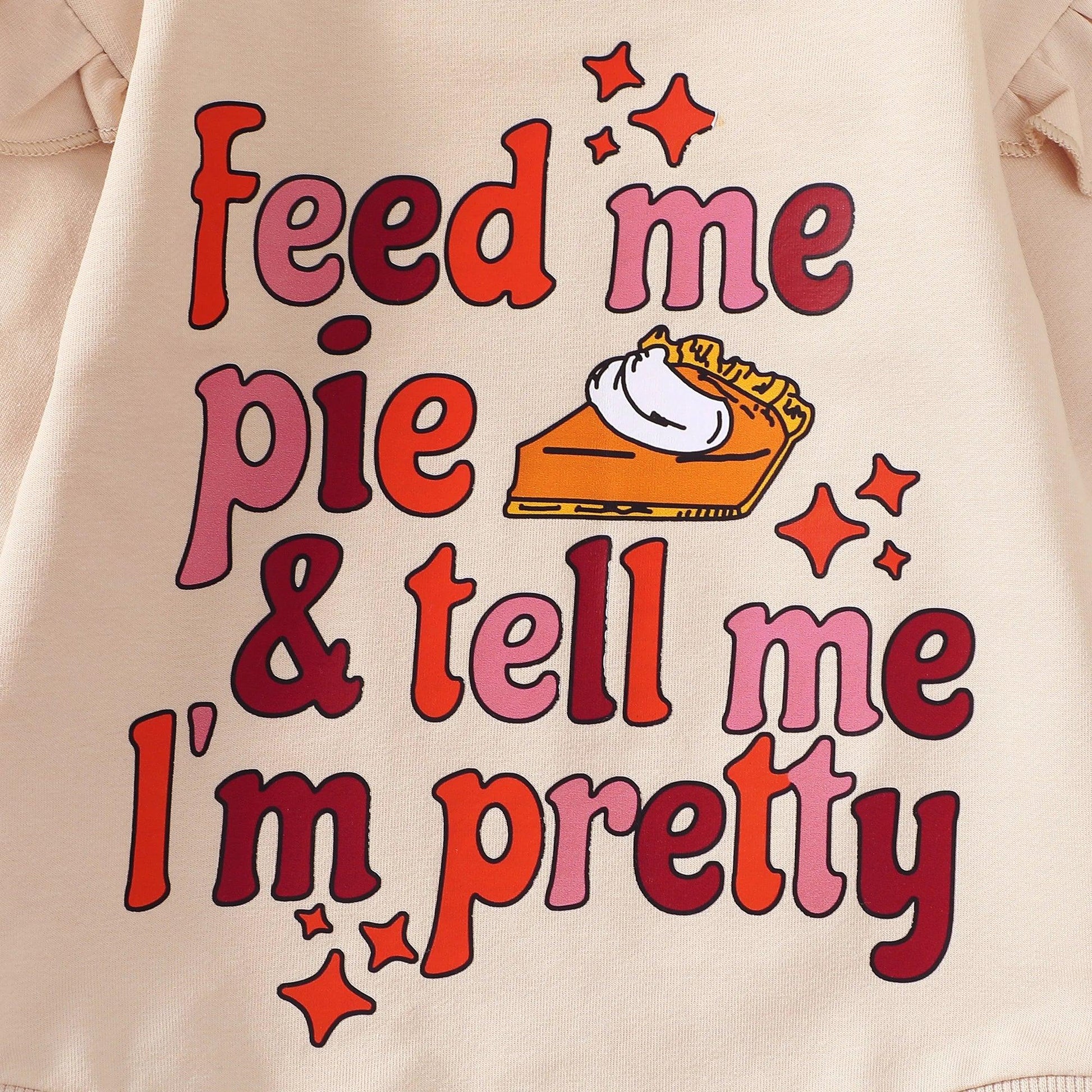 feed me pie + tell me i'm pretty onsie - basil boutique