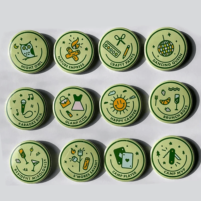 camp bachelorette pins