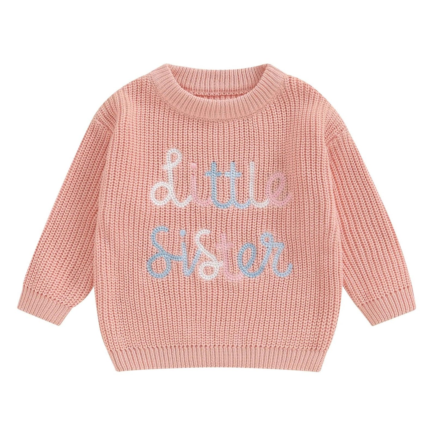 little sister pastel ombre knit kids sweater - basil boutique