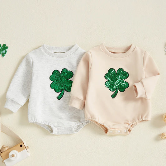 shamrock sequin onesie