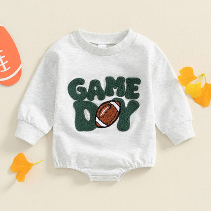 game day football retro onesie - basil boutique