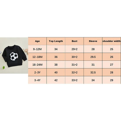 soccer ball kids crew sweatshirt