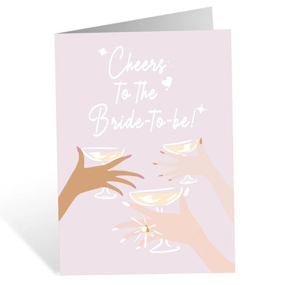 1PC Sweet Bridal Shower Card,Funny Engagement Card For Her,Wedding Congratulations Card,Cheers To The Bride To Be,Funny Gifts