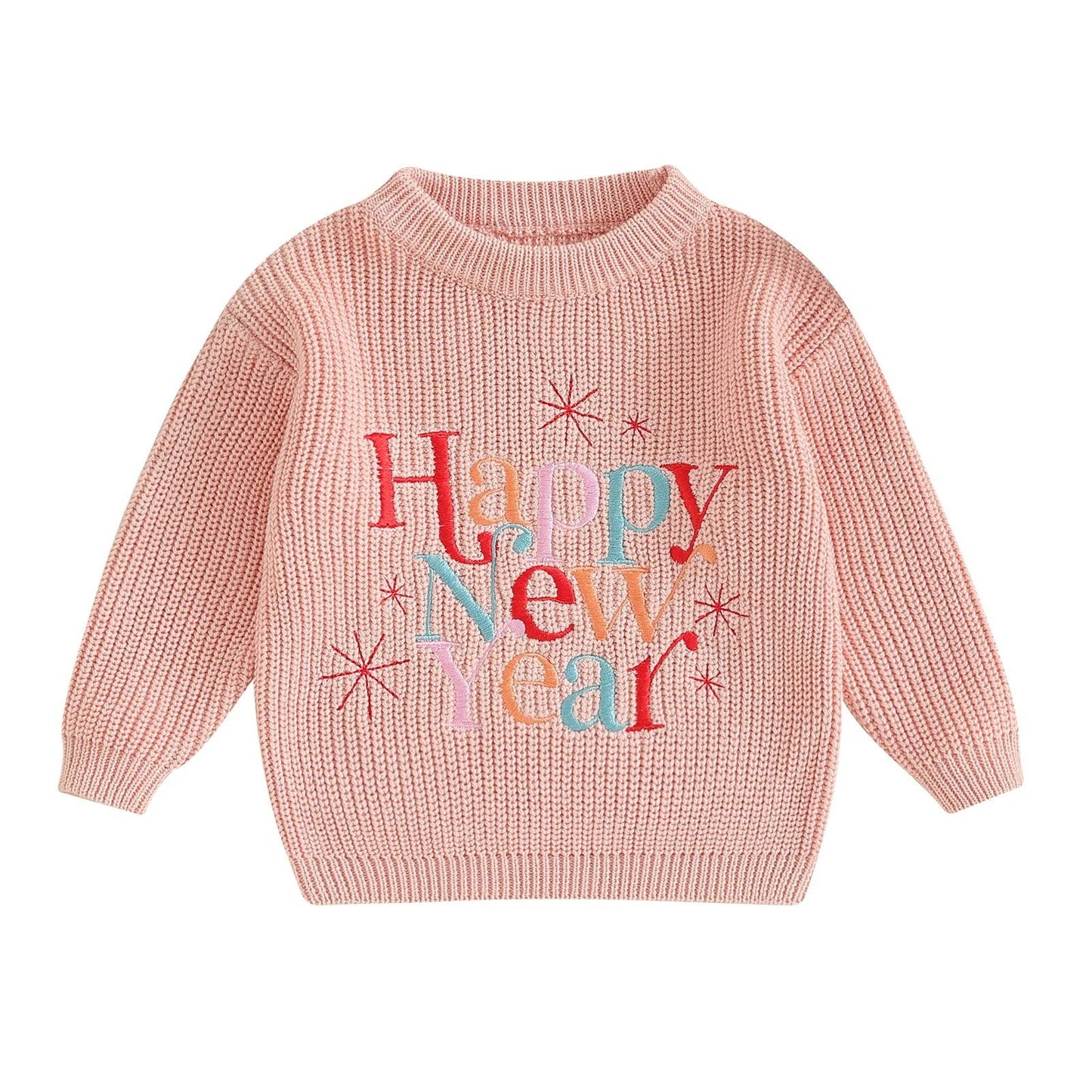 happy new year knit kids sweater - basil boutique