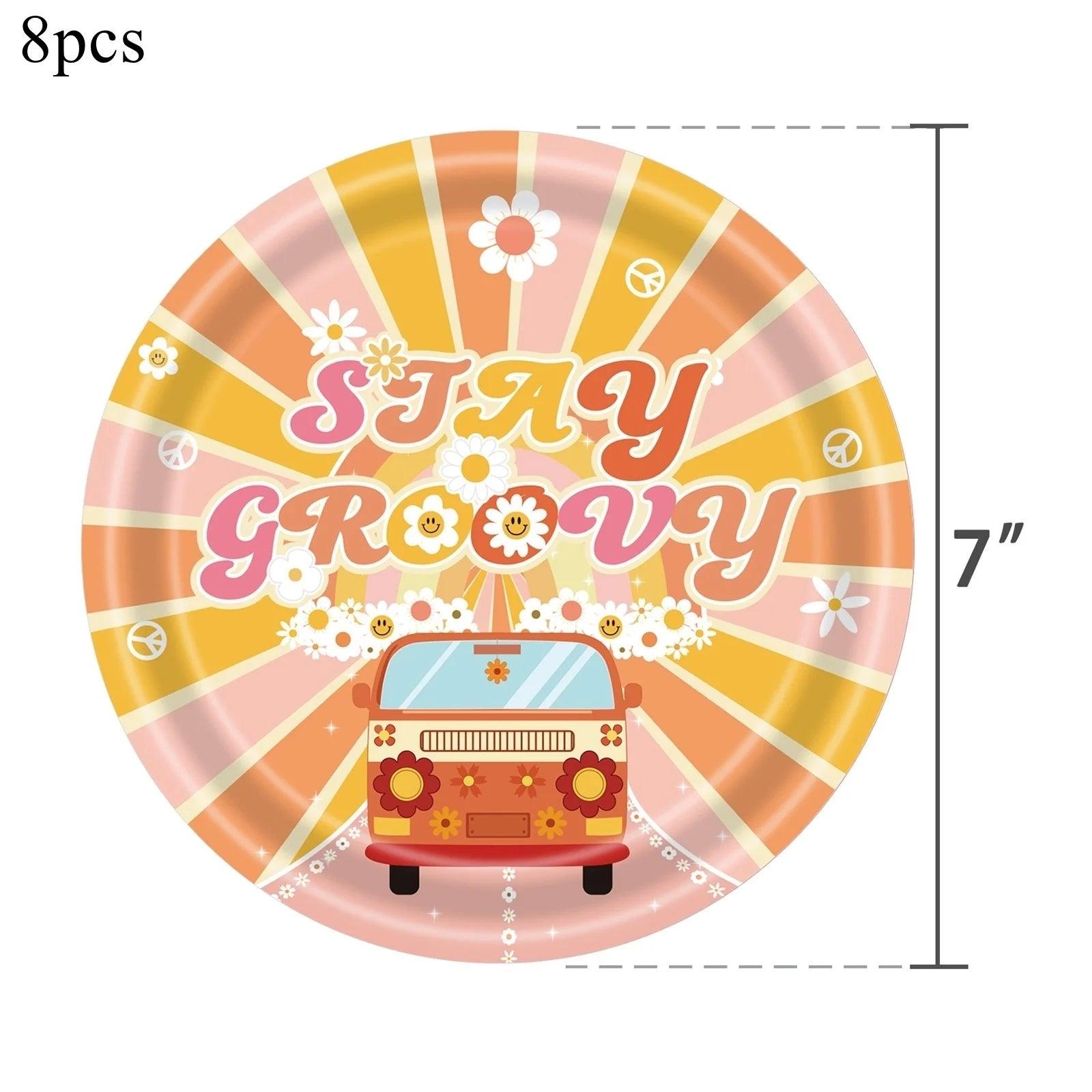 stay groovy birthday decoration set - basil boutique