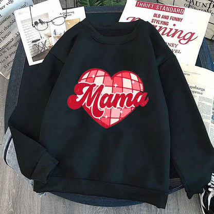 mama + mini disco valentine matching crew sweatshirts