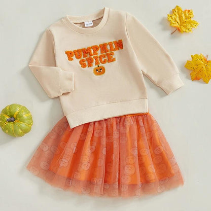 halloween tulle kids outfits - basil boutique