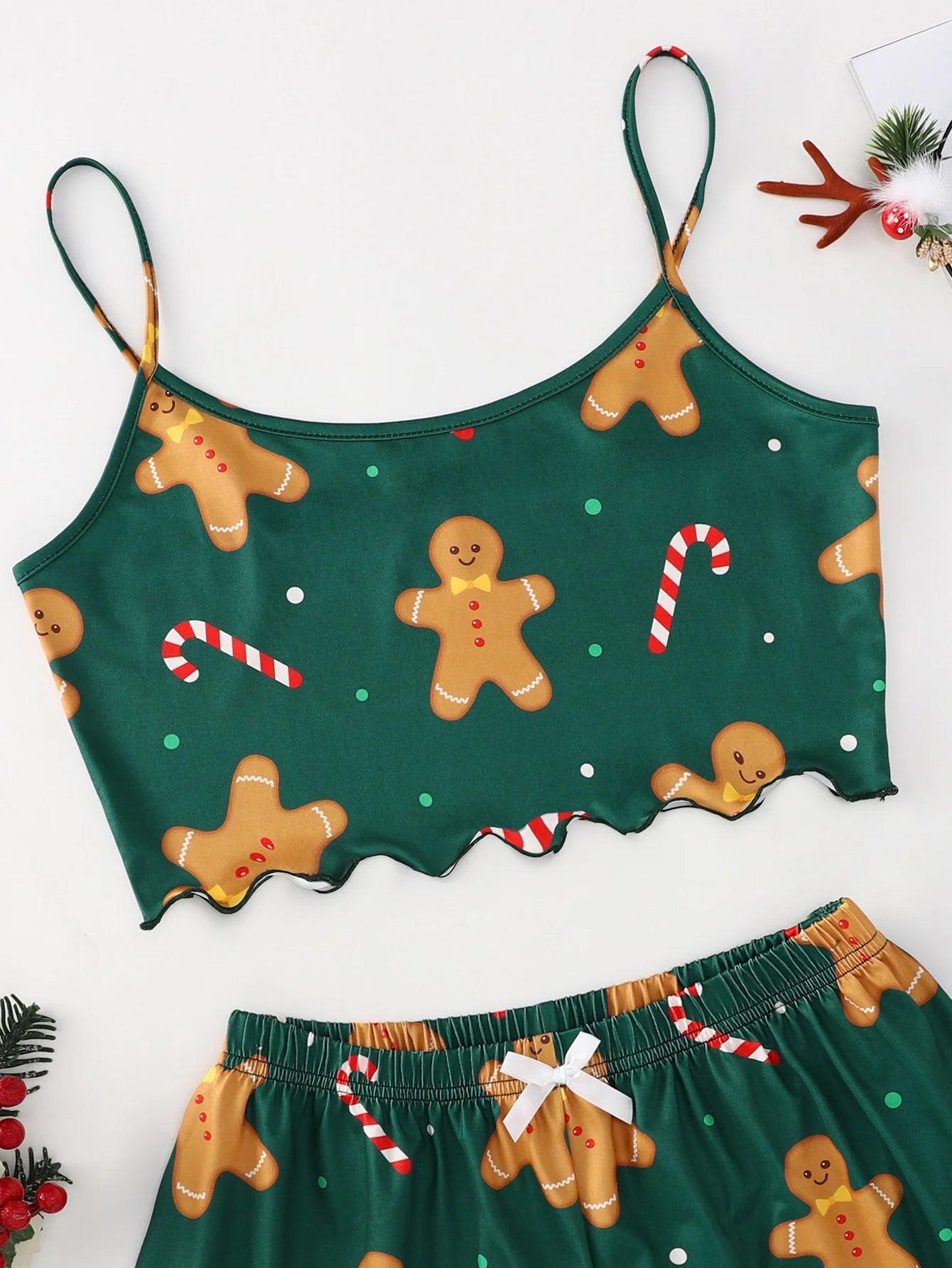 gingerbread cookie pajamas - basil boutique