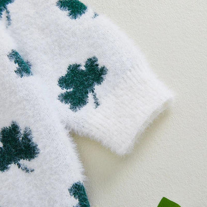 lucky shamrock kids cardigan